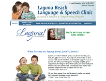 Tablet Screenshot of lagunabeachlanguagespeech.com